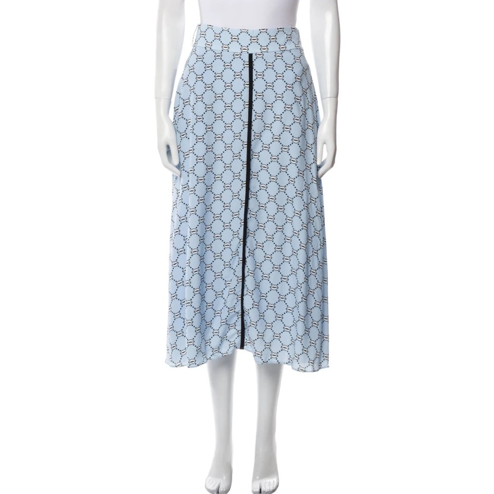 Markus Lupfer Blue Lips Patterned Women's Skirt
